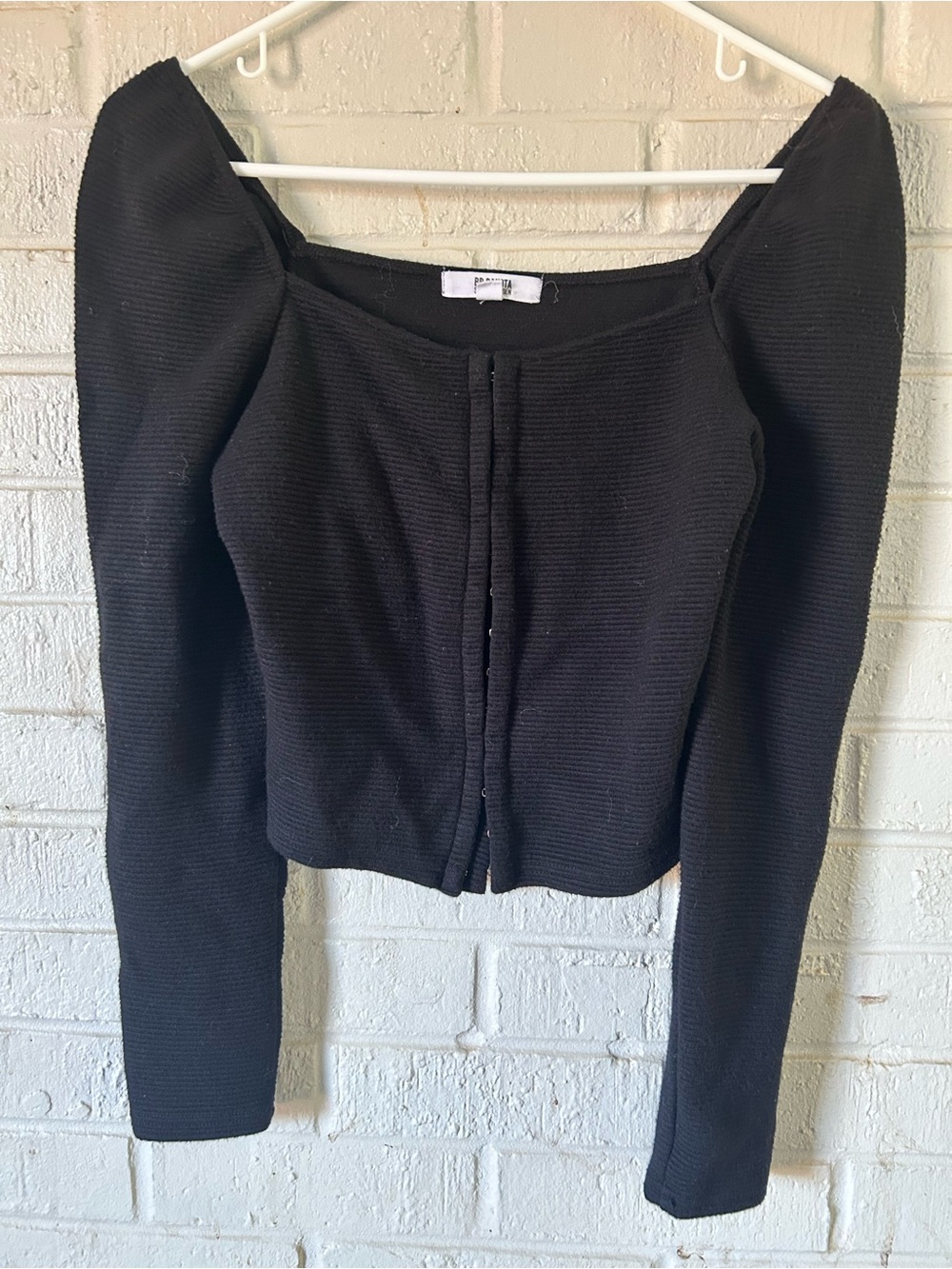BB Dakota by Steve Madden Signal Boost Top Black Women's Size Small Boho Chic